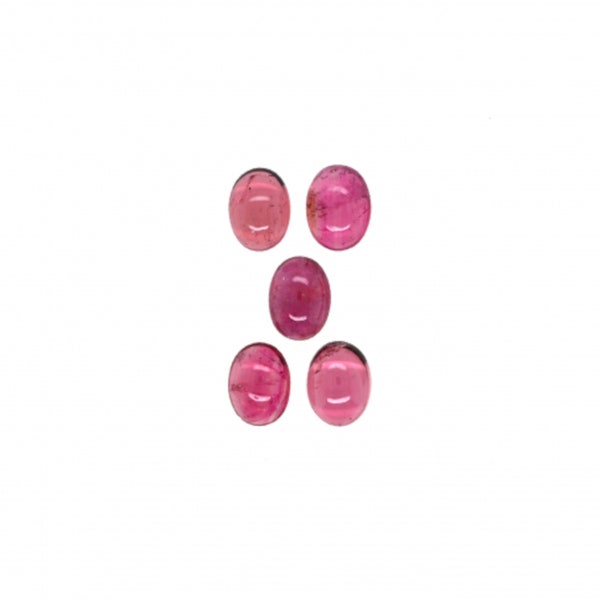 Pink Tourmaline Cab Oval 8x6mm Approximately 7 Carat, October Birthstone, Beautiful Pink Color Smooth Flat Bottom Tourmaline Cabs (49432)