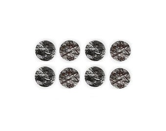 Black Rutilated Quartz Round Shape 6mm Approximately 5.80 Carat,Black Threads, Faceted Plain Top Quartz, Ornamental Stone,For Jewelry (6113)