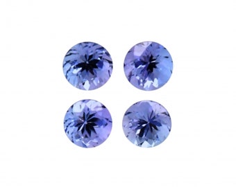Tanzanite Round 3.8mm Approximately 1 Carat, December Birthstone, Faceted Purple Color Gemstones, Blue Zoisite, For Jewelry Making (36662)