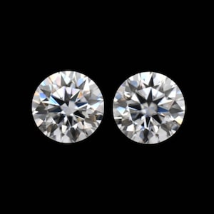 Moissanite Round 8mm Approximately 3.45 Carat Matching Pair, VS1 Clarity, White Color, Synthetic Diamond, For Earring/Jewelry Making (41542)