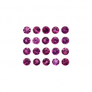Rhodolite Garnet Round 3mm Approximately 3 Carat, January Birthstone, Purplish Red Garnet With Pink Hue, For Jewelry Making (2489)
