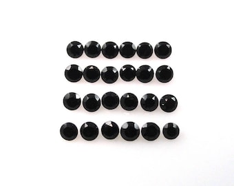Black Spinel Round Shape 2mm Approximately 1 Carat, Pure Inky Black Color, August Birthstone, Black Diamond Lookalike, For Jewelry (7640)