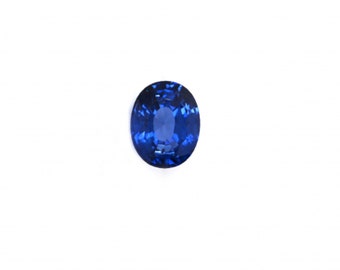 Nigerian Blue Sapphire Oval 10x8mm Approximately 3.59 Carat Single Piece,September Birthstone, Faceted Plain Top, For Jewelry Making (52738)