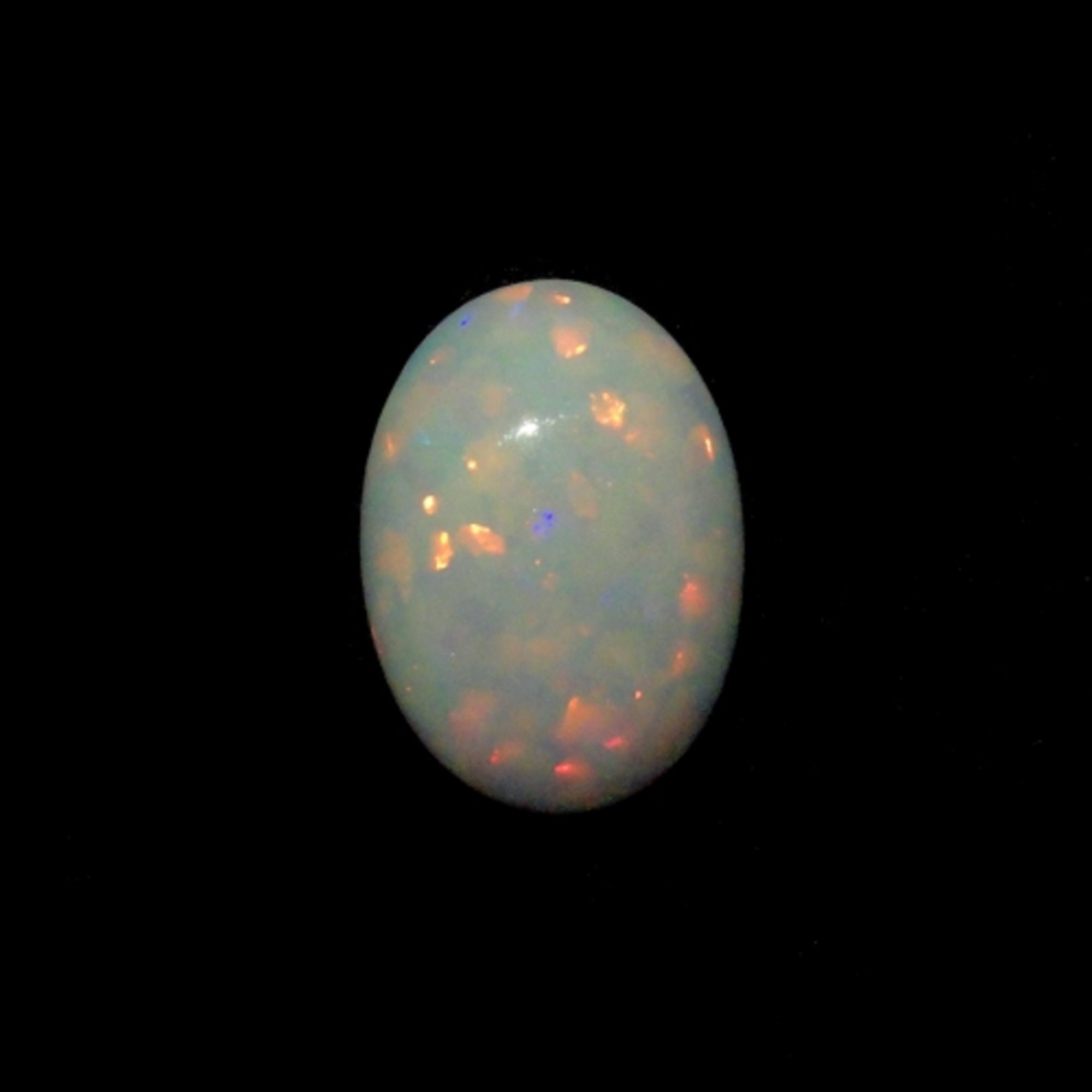 Opale ovale cabochon 18x13x8mm circa 6 carati pezzo unico, opale gelato, per la creazione di anelli/ciondoli (10199)