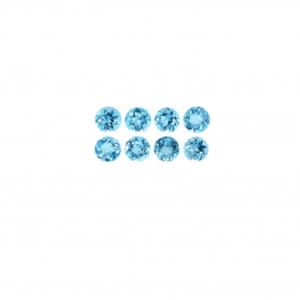 Swiss Topaz Round Shape 3.5mm Approximately 1.75 Carat, December Birthstone, Bright Electric Blue, Swiss Alps Intense Blue (7791)