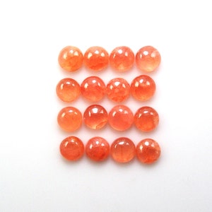 Rhodochrosite Cab Round 5mm Approximately 9 Carat, Nice Pink Color, Smooth Flat Bottom Cabochons, For Jewelry Making (11287)