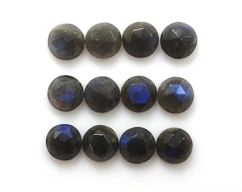 Labradorite Rose Cut Round Shape 6mm Approximately 8 Carat, Spectral Play of Color, Color Variation, Spectrolite , Feldspar Variety (10413)