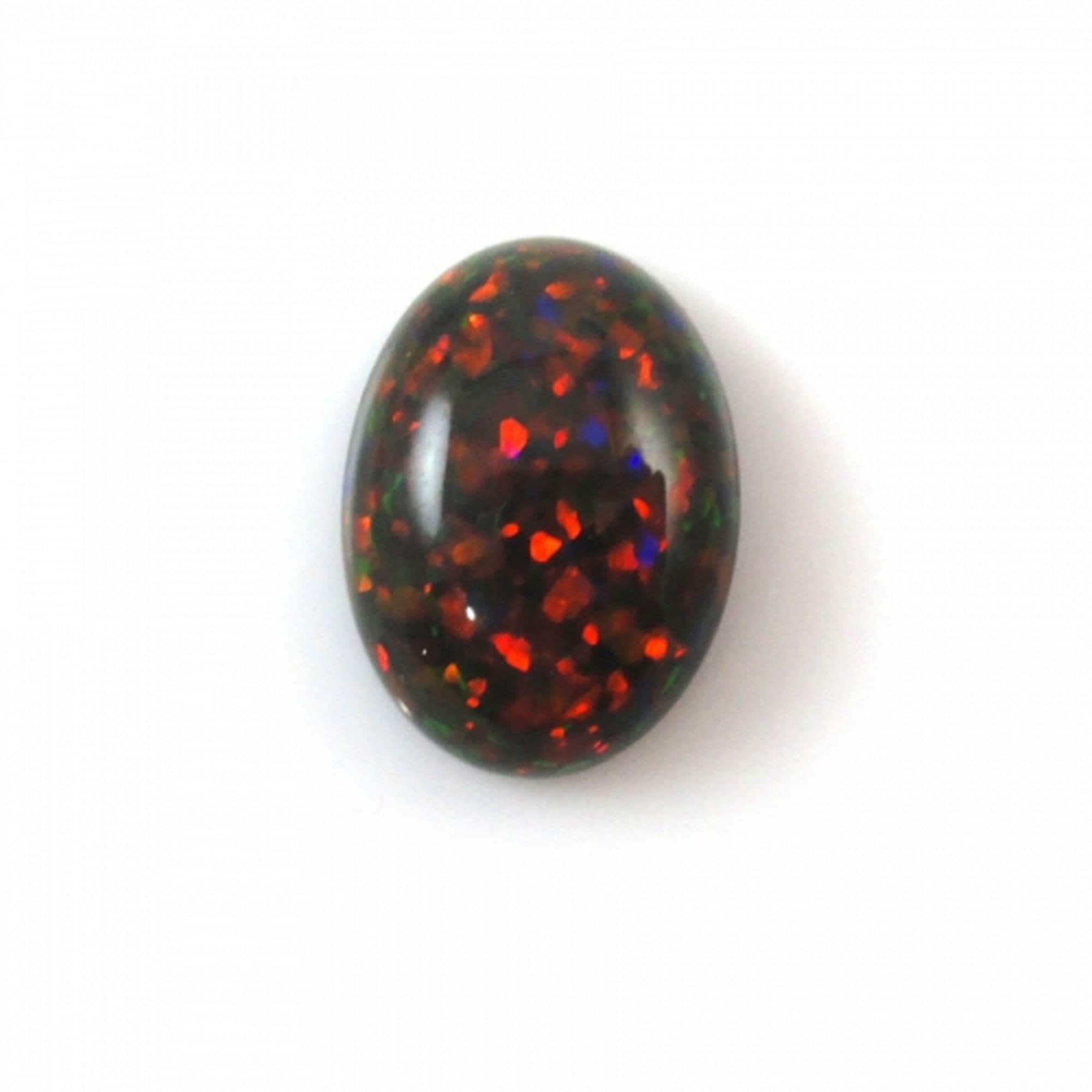 Black Opalite Oval 20x15mm Approximately 7 Carat Single Piece Beautiful Black And Red Stone Ornamental Stone Single Cabochon 10213