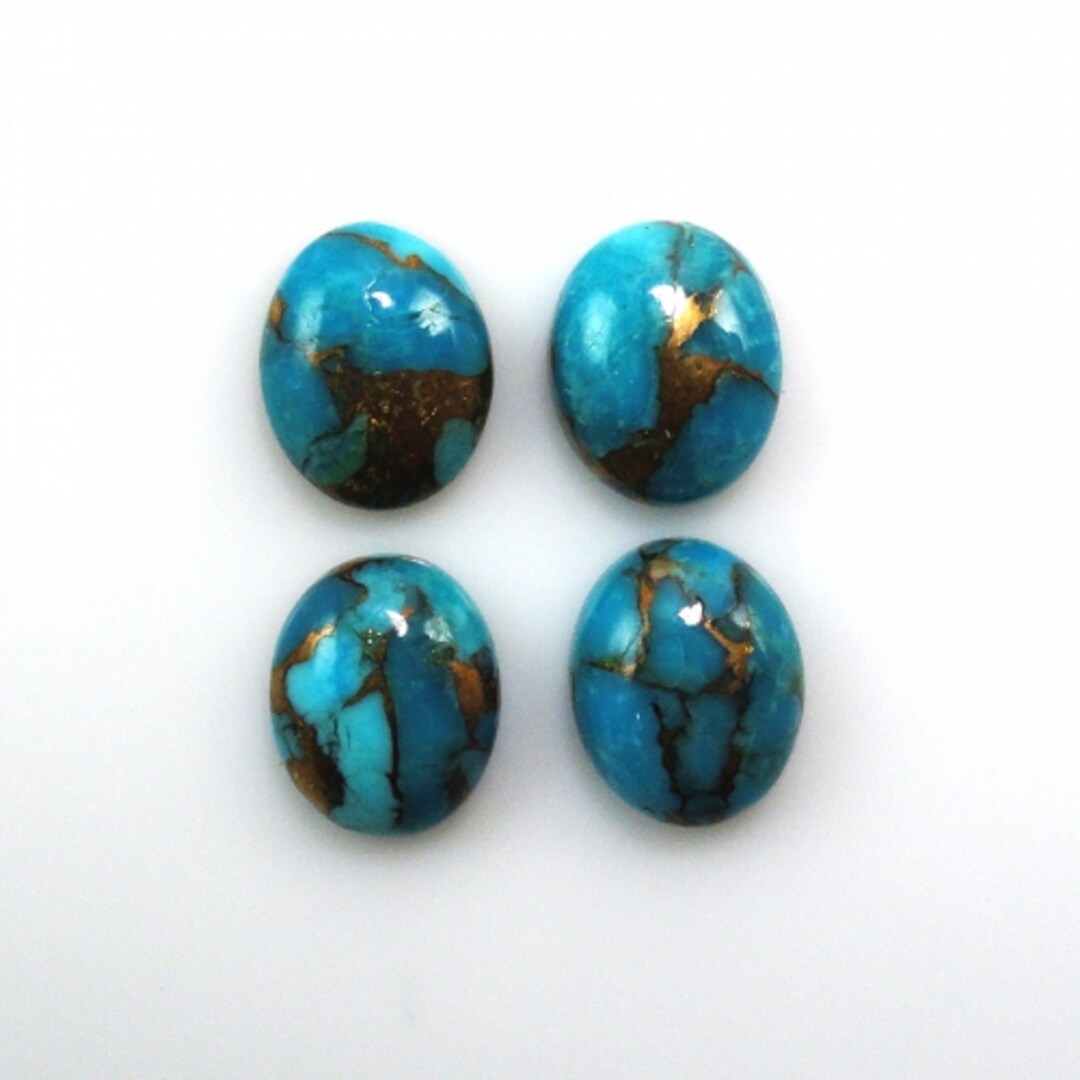 Copper Blue Turquoise Oval 10x8mm Approximately 9 Carat, December
