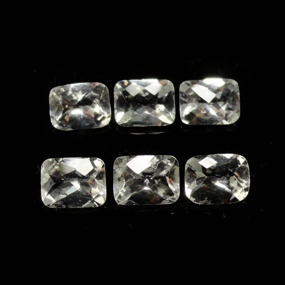 White Topaz Emerald Cut 8x6mm Approximately 10 Carat, December