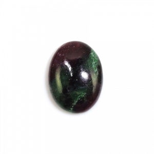 Ruby Zoisite Cab Oval 20x15mm Approximately 19 Carat, Mixture of Fiery Ruby And Earthy Zoisite, Anyolite, Smooth Flat Bottom Zoisite (14448)