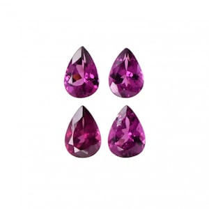 Raspberry Garnet Pear Shape 7x5mm Approximately 3 Carat, January Birthstone, Faceted Red Color Cinnamon Stone, For Jewelry Making (15446)