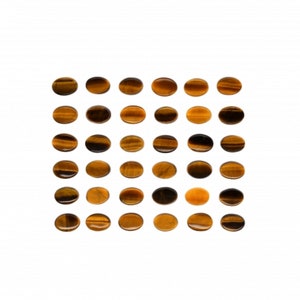Tiger Eye Cab Oval 7x5mm Approximately 25 Carat, Excellent Mix Of Deep And Light Brown Shades, Chatoyant gemstone, For Jewelry Making(35579)