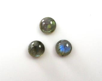 Labradorite Cabs Round Shape 12mm Approximately 18 Carat, Spectral Play of Color, Color Variation,  Feldspar Variety, For Jewelry (2359)