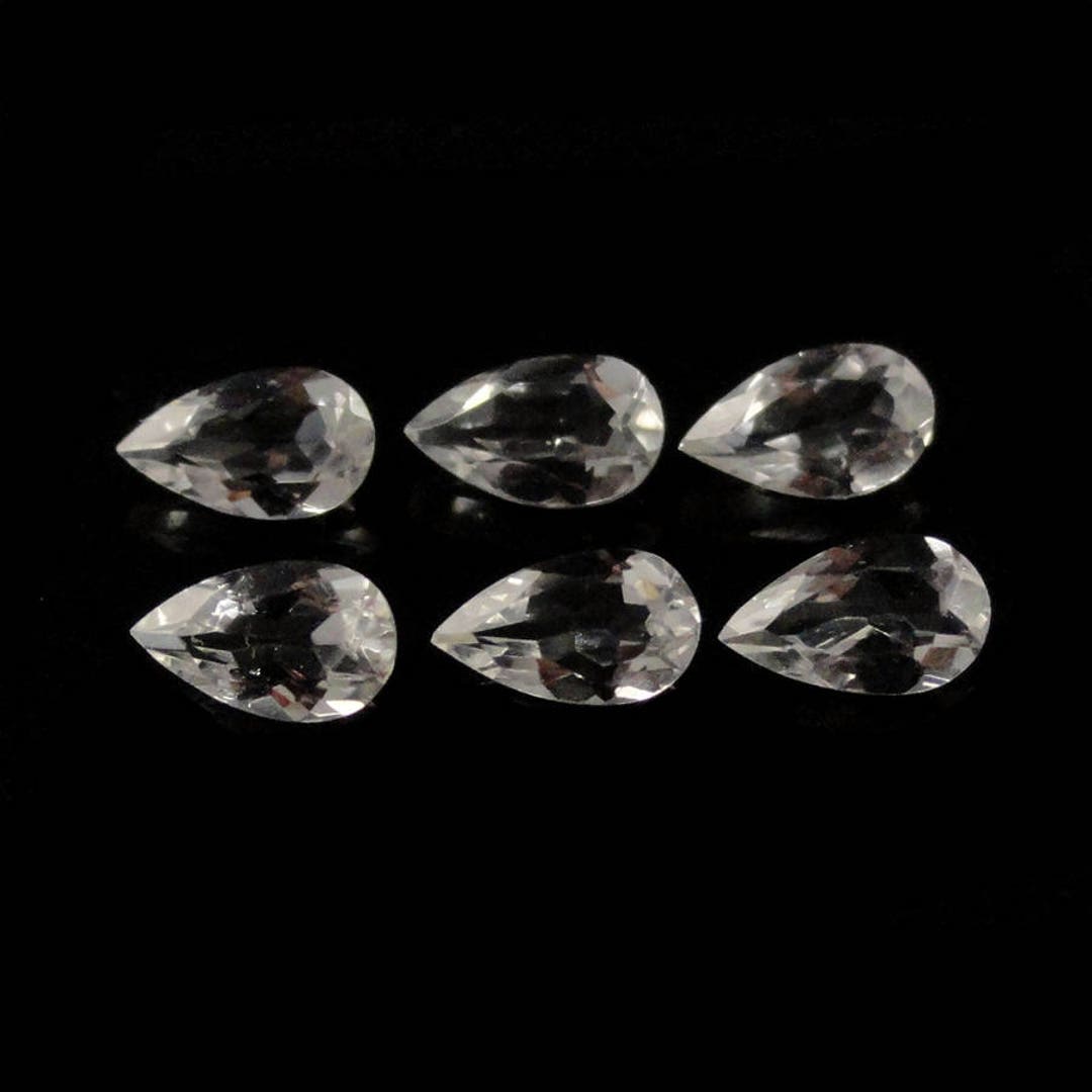 White Topaz Pear Shape 5x3mm Approximately 4 Carat, December Birthstone ...
