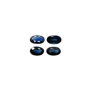 Blue Sapphire Oval Shape 5x3mm Approximately 1 Carat, September Birthstone, Faceted Plain Top, For Jewelry Making (13532)