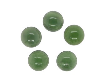 Green Serpentine Cab Round 10mm Approximately 16.60 Carat, Beautiful Green Color Cabochons, Flat Bottom, Perfect For Jewelry Making (6482)