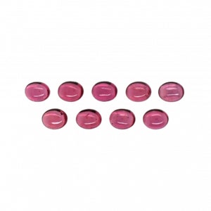 Rhodolite Garnet Cab Oval Shape 5x4mm Approximately 4 Carat, January Birthstone,Flat Bottom Cabochons, For Jewelry Making (30402)