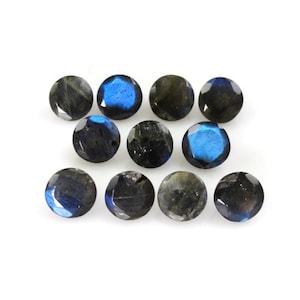 Faceted Labradorite Round Shape 5mm Approximately 5 Carat, Spectral Play of Color, Color Variation, Spectrolite, Feldspar Variety (5241)
