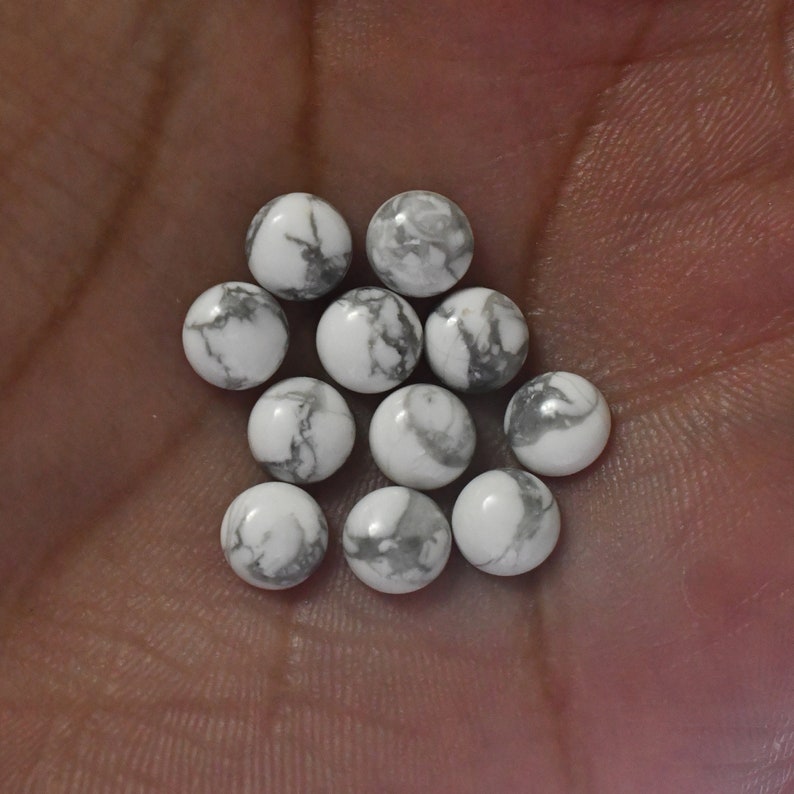 Howlite Cab Round 6mm Approximately 10 Carat For Jewelry Making 30739