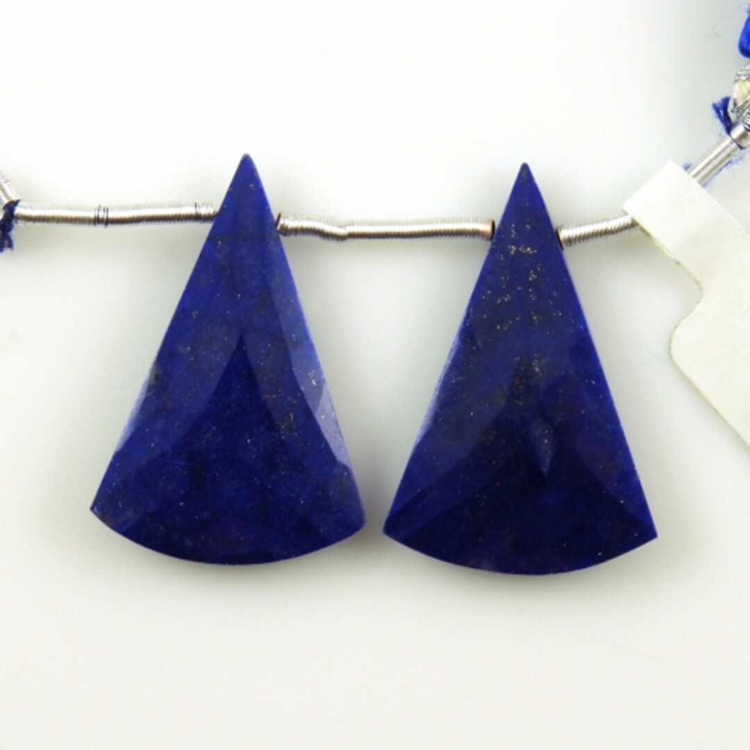 Lapisdruppels, conische vorm 28 x 19 mm geboorde kralen, passend paar ...