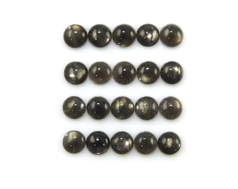 Black Moonstone Cabs Round 6x6mm Approximately 16 Carat, June Birthstone, Variety of Feldspar, New Moon Stone, Loose Gemstones (18387)