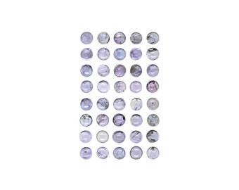 Tanzanite Cabochons, 2.7mm Round, 4 Carat, December Birthstone, 40 Pieces (32234)