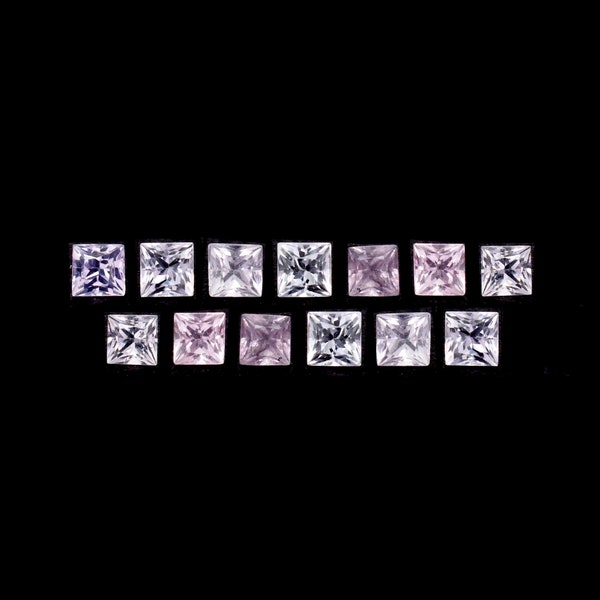 Light Purple Sapphire Princess Cut 2.3mm Approximately 1 Carat, September Birthstone, A Variety of Corundum, Faceted Sapphire (38921)