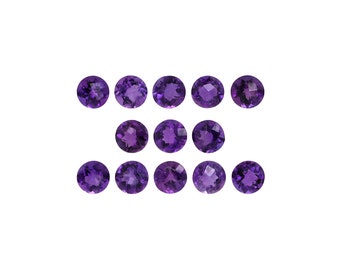 Amethyst Round Shape 4mm Approximately 3 Carat, February Birthstone, Faceted Checkerboard Top, For Jewelry Making (1876)