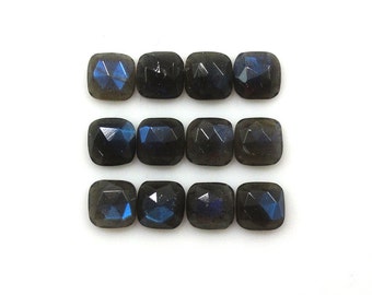 Labradorite Rose Cut Cushion Shape 6mm Approximately 9 Carat, Spectral Play of Color, Color Variation, Spectrolite, Feldspar Variety (9007)