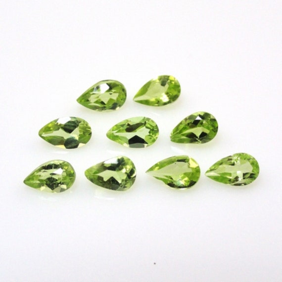 Peridot Pear Shape 5x3mm Approximately Carat, August