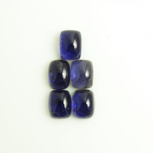 Iolith Cab Smaragd Kissenform 9 x 7 mm Ca. 10 Karat, Vielzahl von Cordierit, glatte Cabs mit violettem Schimmer, Schmuckherstellung (25561)