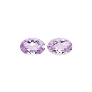 Lavender Amethyst Oval 14x10mm Approximately 11 Carat Matching Pair, February Birthstone, Sobriety Stone, Faceted Amethyst (2421)