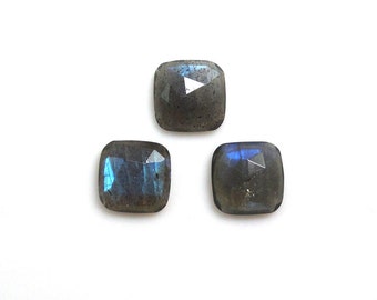 Labradorite Rose Cut Cushion Shape 10mm Approximately 10 Carat, Spectral Play of Color, Color Variation, Spectrolite, Feldspar Variety(9009)