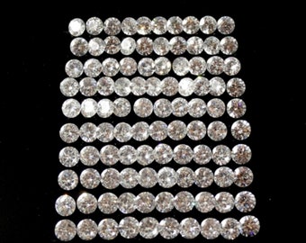 Melee Cubic Zirconia Round 1mm 100 Pieces, Faceted Gemstones For Jewelry Making (9992)