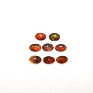 Black Ethiopian Opal Cab Oval Shape 6x4mm Approximately 2 Carat, October Birthstone, Cabochons For Jewelry Making (11736)