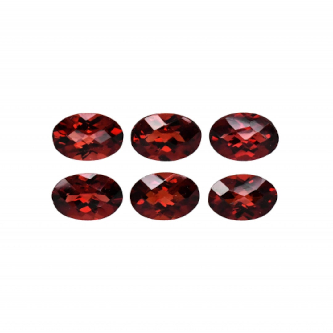 Red Garnet Oval 6x4mm Approximately 3.32 Carat, Beautiful Deep Red
