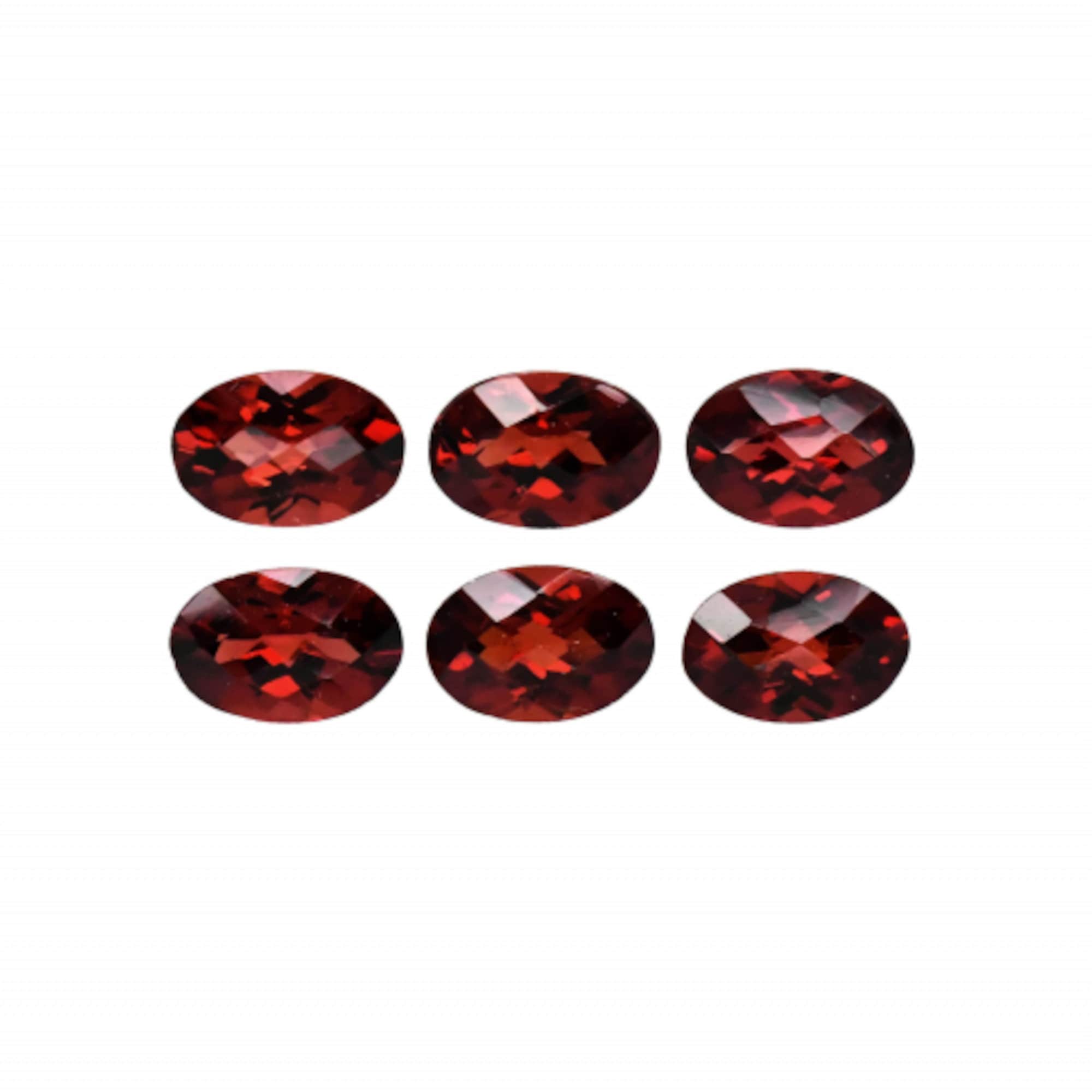 Red Garnet Oval 6x4mm Approximately 3.32 Carat, Beautiful Deep Red
