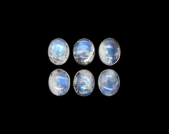 Regenbogen Mondstein Cabochons Oval 10x8mm Ungefähr 15 Karat, Vielzahl von Feldspat, Juni Geburtsstein, Perfekt für die Schmuckherstellung (2404)