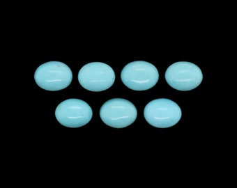 Kingman Turquoise Cab Oval 9x7mm Approximately 9 Carat, Robin Egg Blue Color, December Birthstone, Turkish Stone, For Jewelry Making (2104)