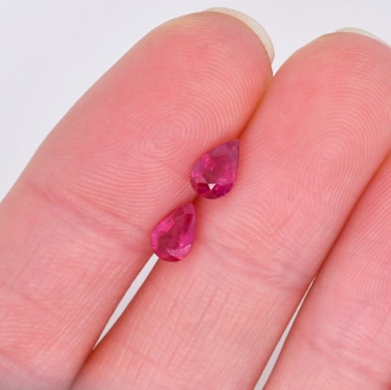 Ruby Sales Natural Pink Ruby Ct Pear Certified Flawless