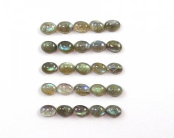 Labradorite Cab Oval Shape 7x5mm Approximately 19 Carat, Spectral Play of Color, Color Variation, Spectrolite, Feldspar Variety (2054)