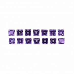 Amethyst Princess Cut 3mm Approximately 2 Carat, February Birthstone, Faceted Plain Top, Lilac Color,Sobriety Stone,For Jewelry Making(5963)