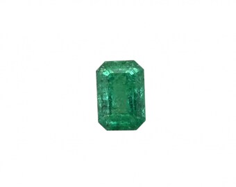 Zambian Emerald Emerald Cut 5.8x3.8mm Approximately 0.45 Carat Single Piece, May Birthstone, Faceted Plain Top, For Jewelry Making  (53241)