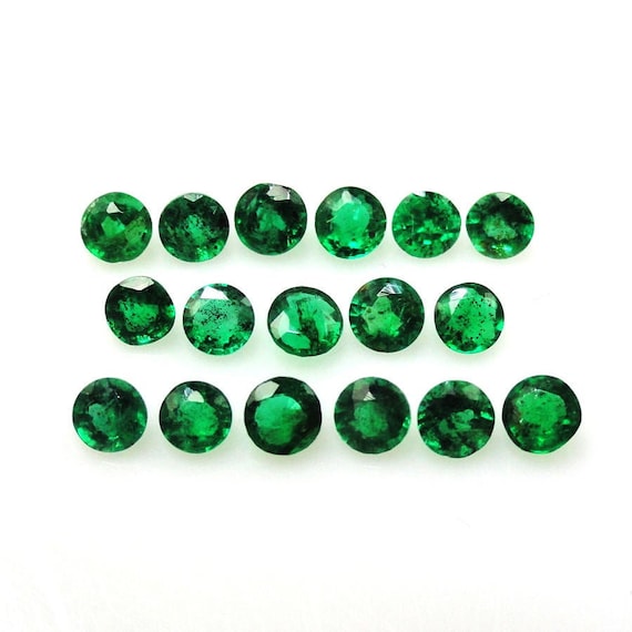 Zambian Emerald Round Shape 2.5mm Approximately 1 Carat A Variety