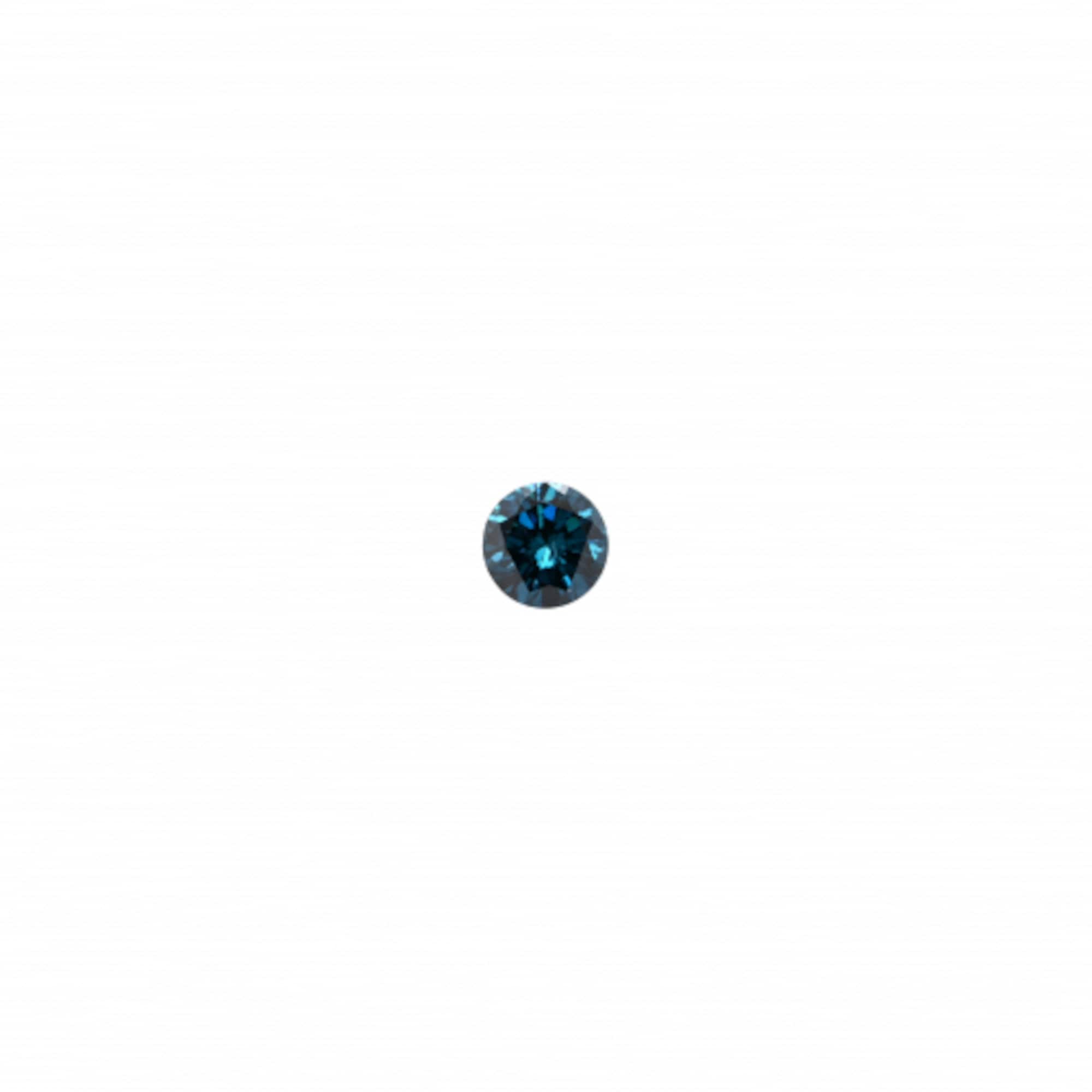 Blue Diamond Round 3.8mm Approximately 0.22 Carat Single