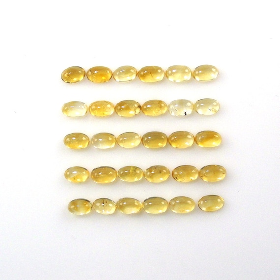 Citrine Oval Shape 5x3mm Approximately Carat, November Birthstone,  Transparent Yellow Variety of Quartz, For Jewelry Making (16579)