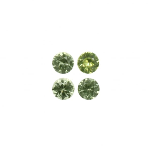 Green Sapphire Round 2.8mm Approximately 0.40 Carat, September Birthstone, Faceted Plain Top, Variety of Corundum For Jewelry Making (42683)