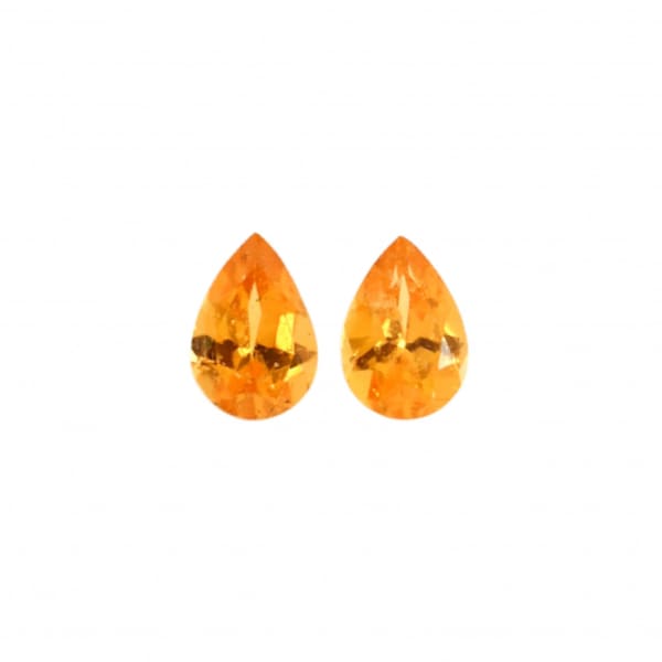 Mandarin Garnet Pear Shape 6x4mm Approximately 1.00 Carat  Matching Pair, January Birthstone, Faceted Orange Color, For Earring (40659)