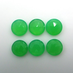 Chrysoprase Rose Cut Round  8mm Approximately 8 Carat, Delightful Stone of Green Ray, For Jewelry Making (10842)